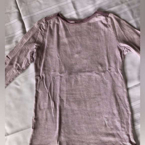 Eddie Bauer Mauve Striped Top - Picture 1 of 11